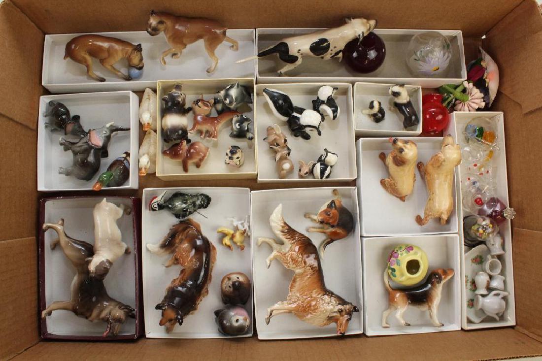 LOT OF VINTAGE MINIATURES; CHINA ANIMAL COLLECTION. (1 of 2)