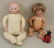 PAIR OF ANTIQUE BISQUE HEAD CHARACTER BABY DOLLS.