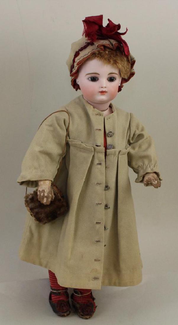 18" F. 7. G. ANTIQUE BISQUE HEAD DOLL. (1 of 10)