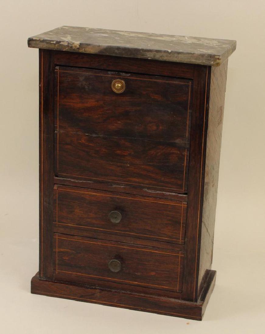 EARLY 19 TH C. DOLL SIZE FEDERAL STYLE MARBLE TOP (1 of 6)