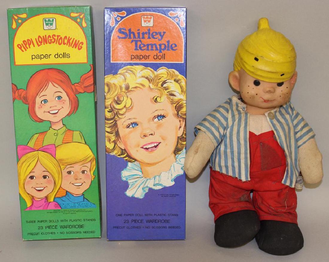 LOT: 14" VINYL/CLOTH "DENNIS THE MENACE" DOLL; MIB PAPE (1 of 3)