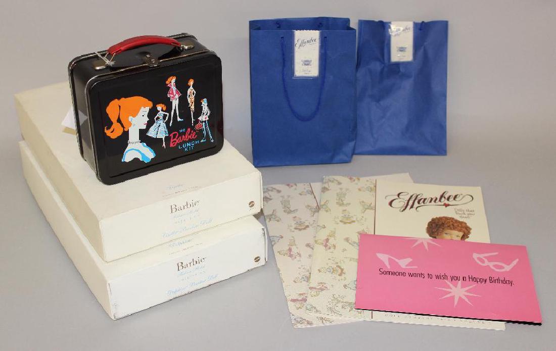 LOT : (2) MIB BARBIE "FASHION MODEL" DOLLS, LUNCHBOX; ( (1 of 3)