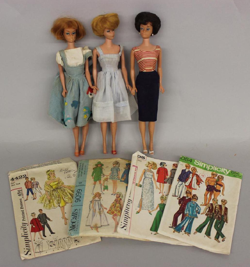 LOT OF BARBIE FAMILY: (3) BARBIE DOLLS; (4) 1960'/70's (1 of 2)