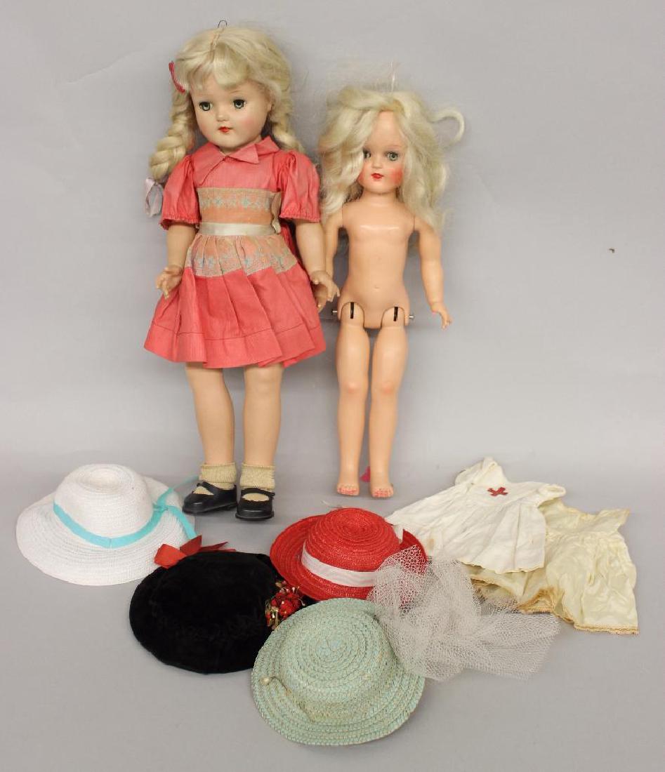 PAIR OF IDEAL TONI HARD PLASTIC DOLLS. (1 of 1)
