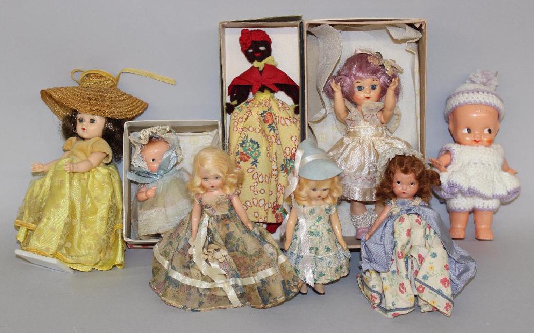 LOT OF MISC. DOLLS INC: HARD PLASTIC, STONE BISQUE, ETC (1 of 4)