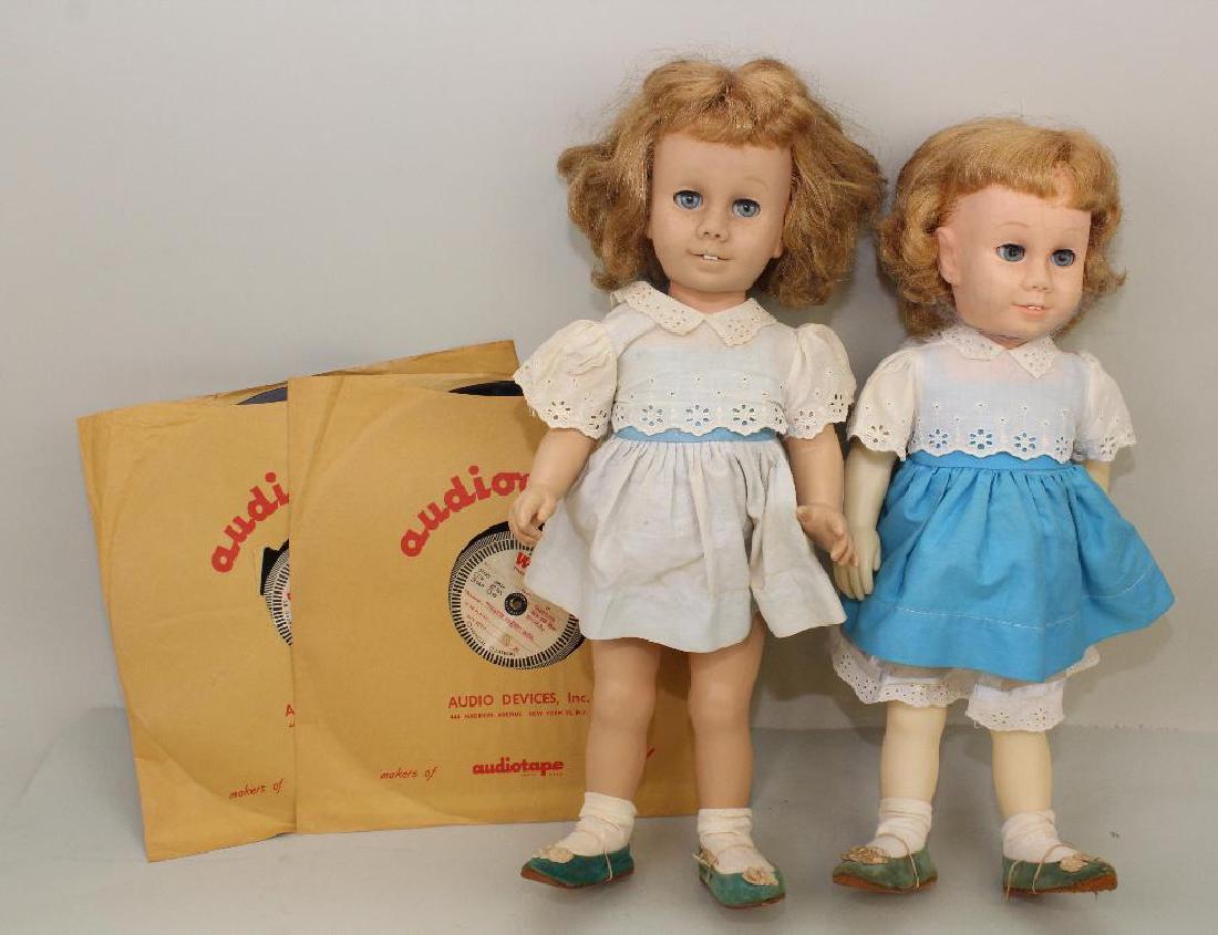 CHATTY CATHY LOT: (2) DOLLS, (2) RECORDS. (1 of 2)