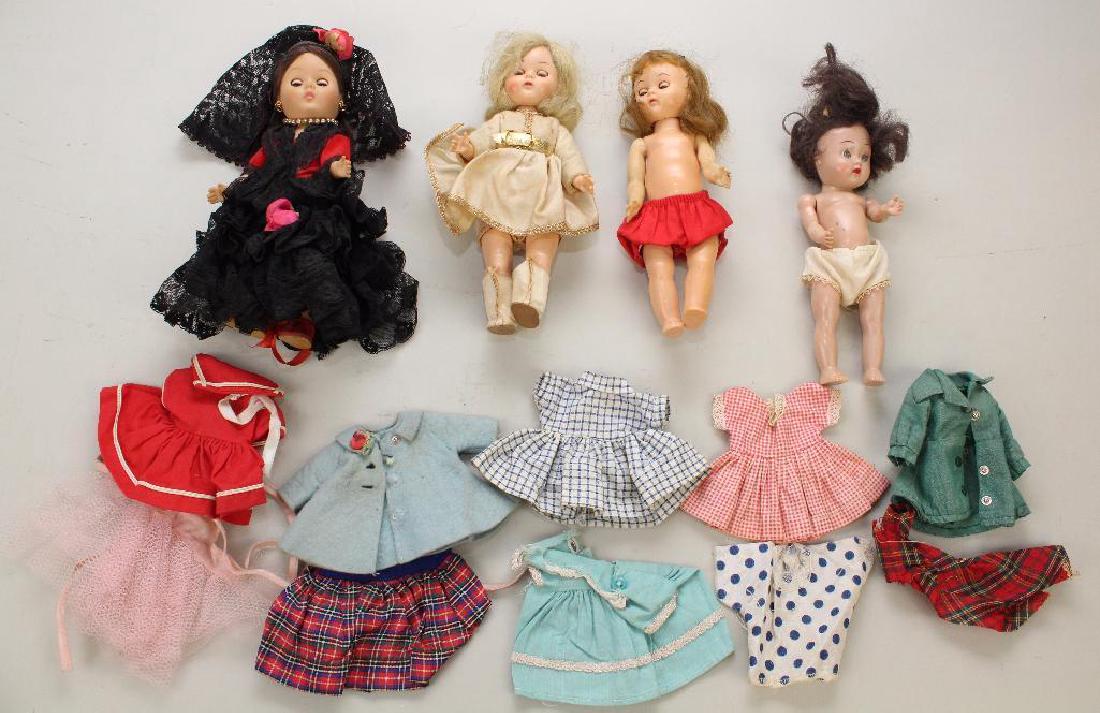 LOT OF 8" DOLLS: VOGUE GINNY, GINNY TYPE; TAGGED CLOTHI (1 of 2)