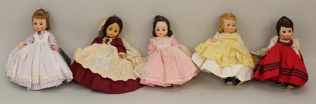 LOT OF (5) MADAME ALEXANDER 8" "LITTLE WOMEN DOLLS". (1 of 1)