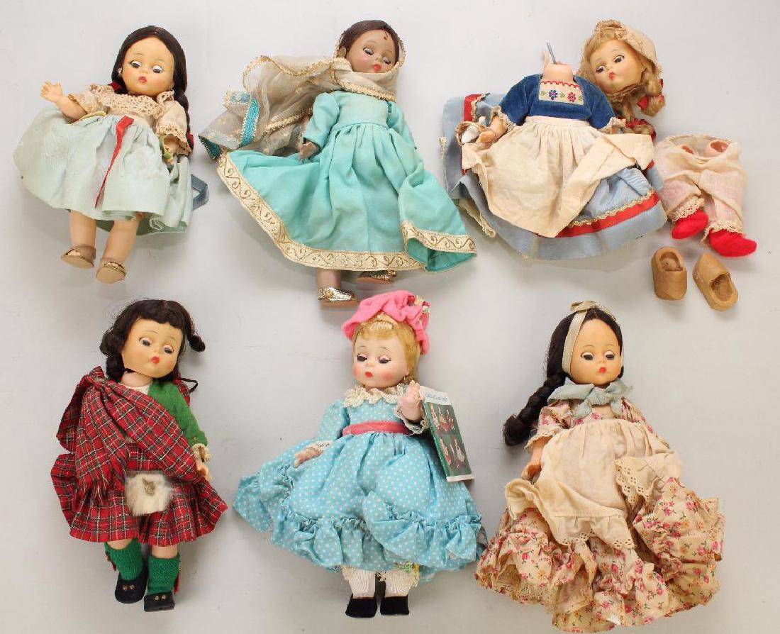 LOT OF (6) 8" MADAME ALEXANDER DOLLS. (1 of 1)