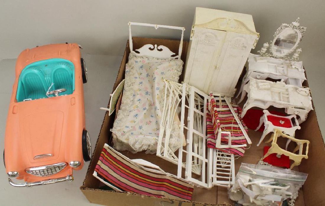 Group Of Vintage Mattel Barbie Suzy Goose Doll Furniture Items