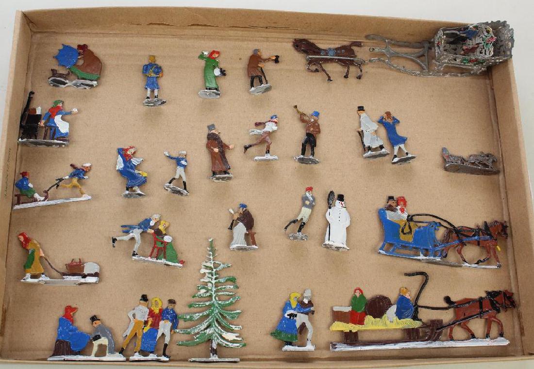 LOT OF GERMAN METAL HOLIDAY FIGURES. (1 of 2)