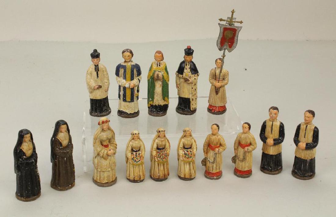 LOT OF (15) COMPOSITE FIGURES PORTRAYING A MAY OR FEAST (1 of 1)