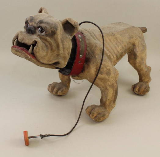 26" L x 15" T PAPIER MACHE "BULLDOG MASCOT" DOG. Oct 03, 2017