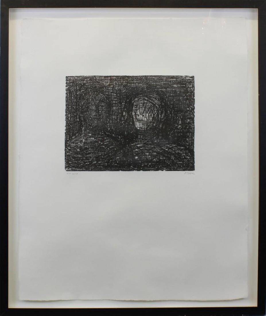 Henry Spencer Moore (1898-1986, United Kingdom) "Two: P.P. 6/10. Pencil signed "Moore" in lower right. Image size 8.5"h x 11.5"w