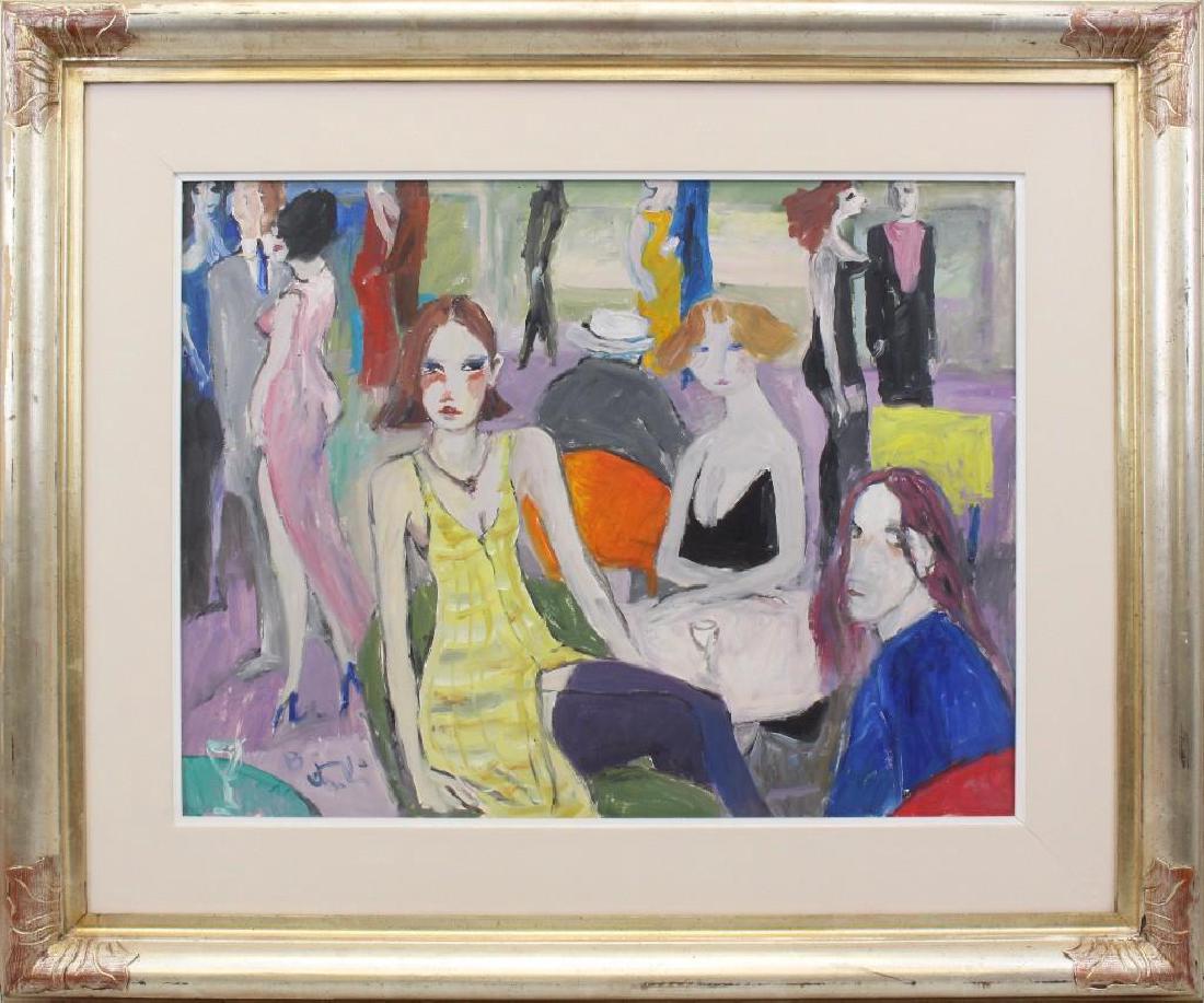 Bruno Paoli (1915-2005, Italy) "Inrerno": Oil on board. Signed "B Paoli" in lower left. Titled on verso. 17.5"h x 23.25"w