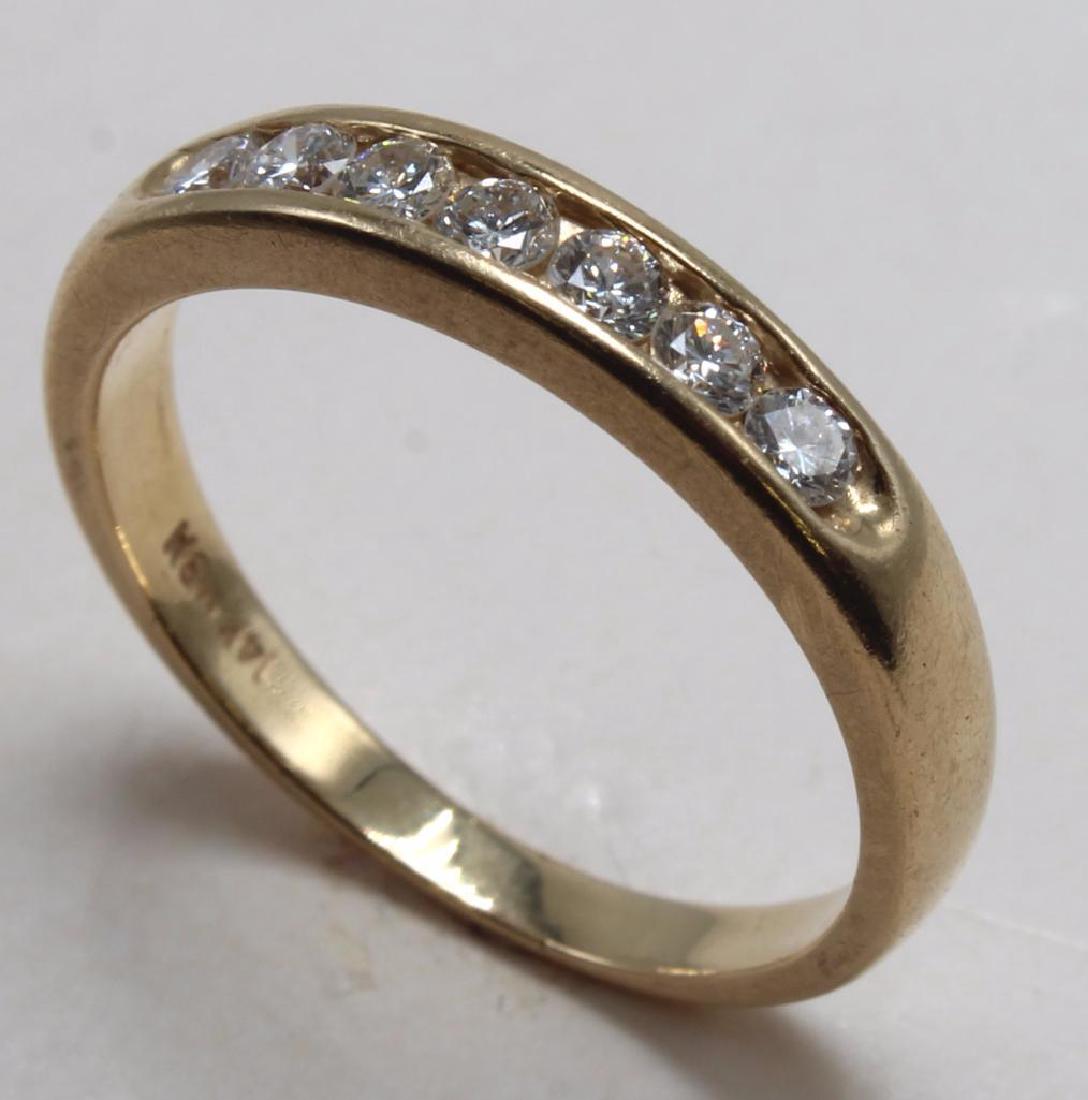 RING. DIAMOND. 14K YELLOW GOLD WEDDING BAND (1 of 5)