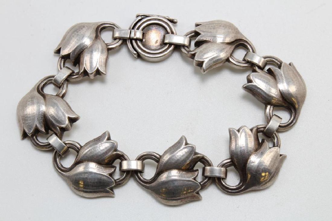 GEORG JENSEN BRACELET. STERLING SILVER. DENMARK. TULIPS (1 of 5)