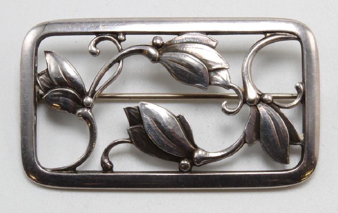 GEORG JENSEN BROOCH PIN. STERLING SILVER. DENMARK. (1 of 3)
