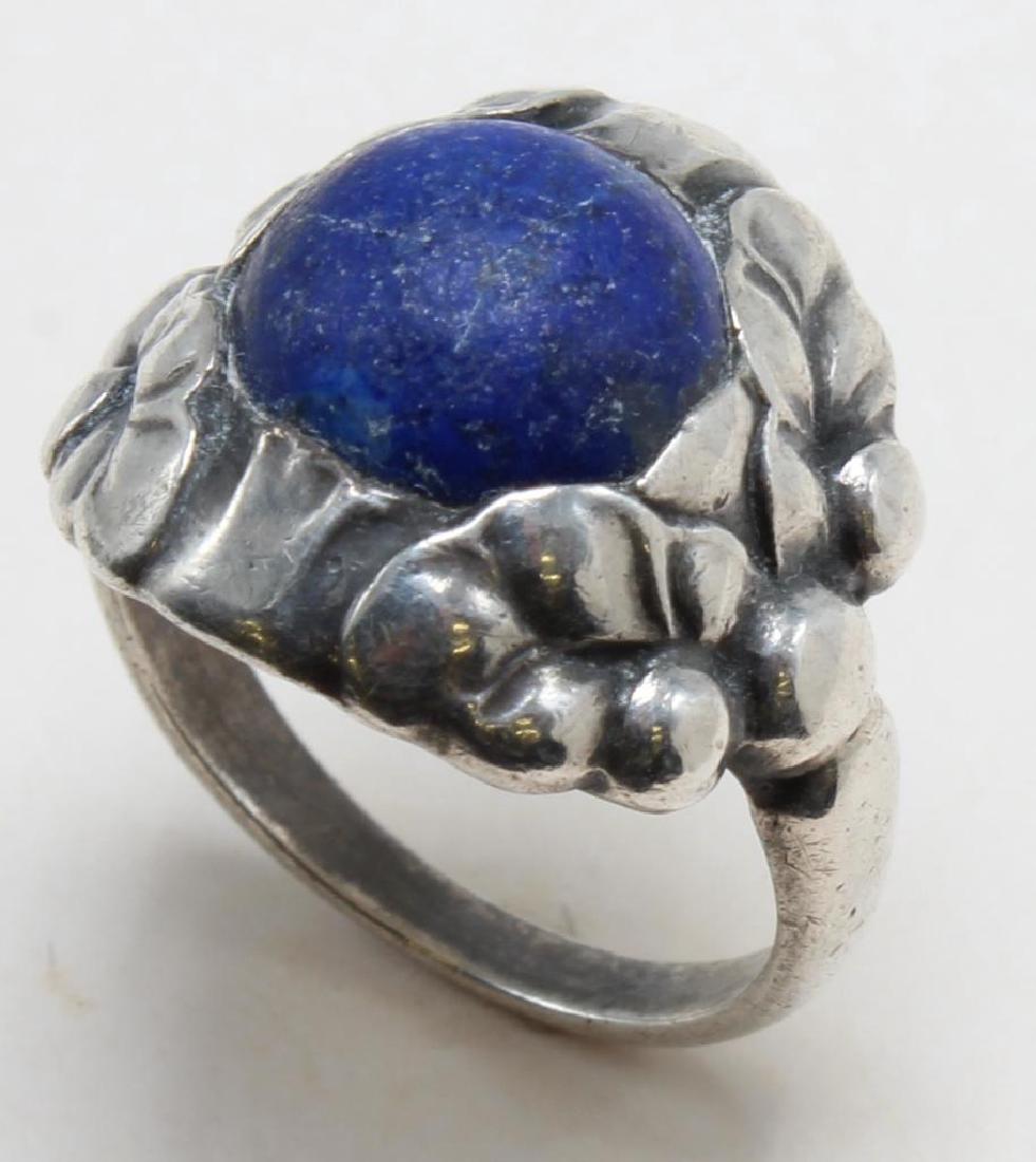 GEORG JENSEN RING. STERLING SILVER. DENMARK. LAPIS (1 of 6)