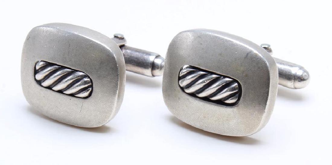 DAVID YURMAN CUFFLINKS. STERLING SILVER (1 of 5)