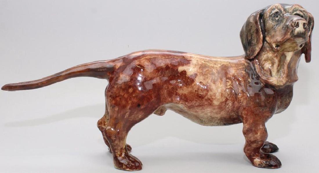 Clement Massier Art Pottery Dachshund (1 of 8)