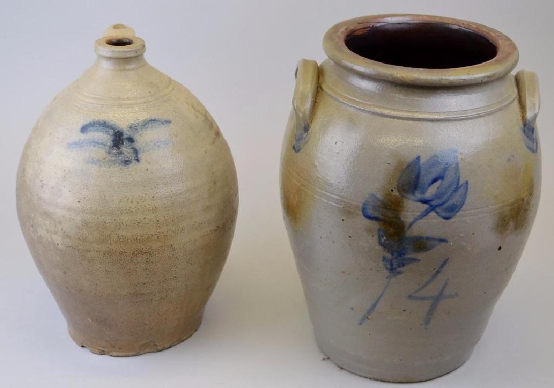 Blue Decorated Stoneware Grouping (1 of 8)