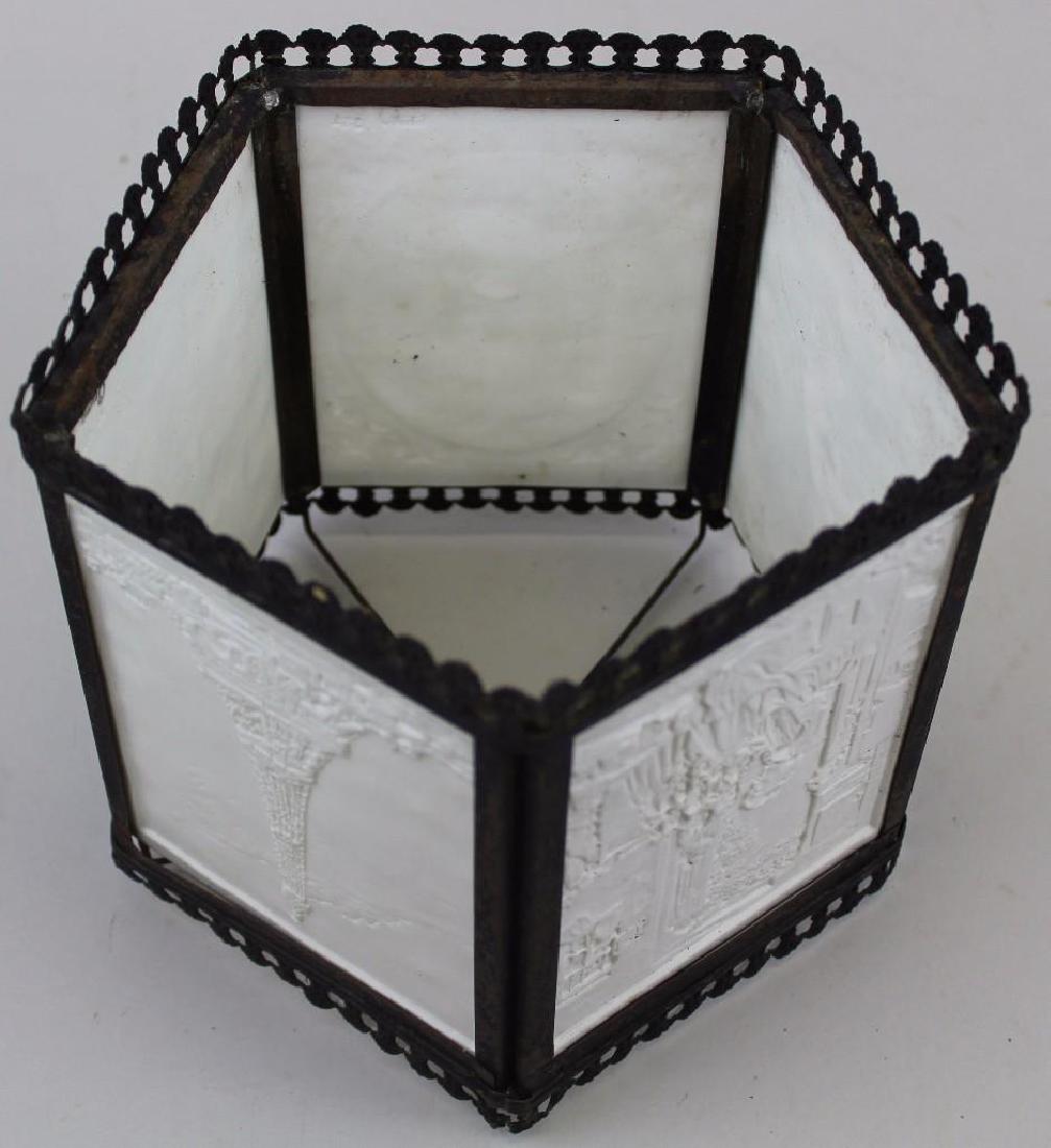 German Bisque Lithophane Lamp Shade (1 of 8)