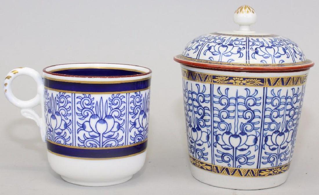 Royal Worcester Caughley Tea Cup and Sugar Bowl (1 of 4)