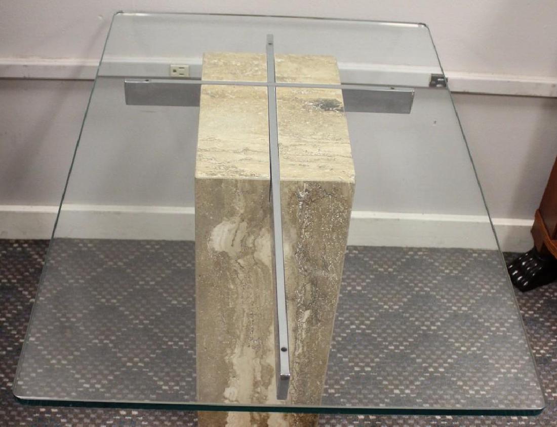 Marble Glass Top End Tables (1 of 5)