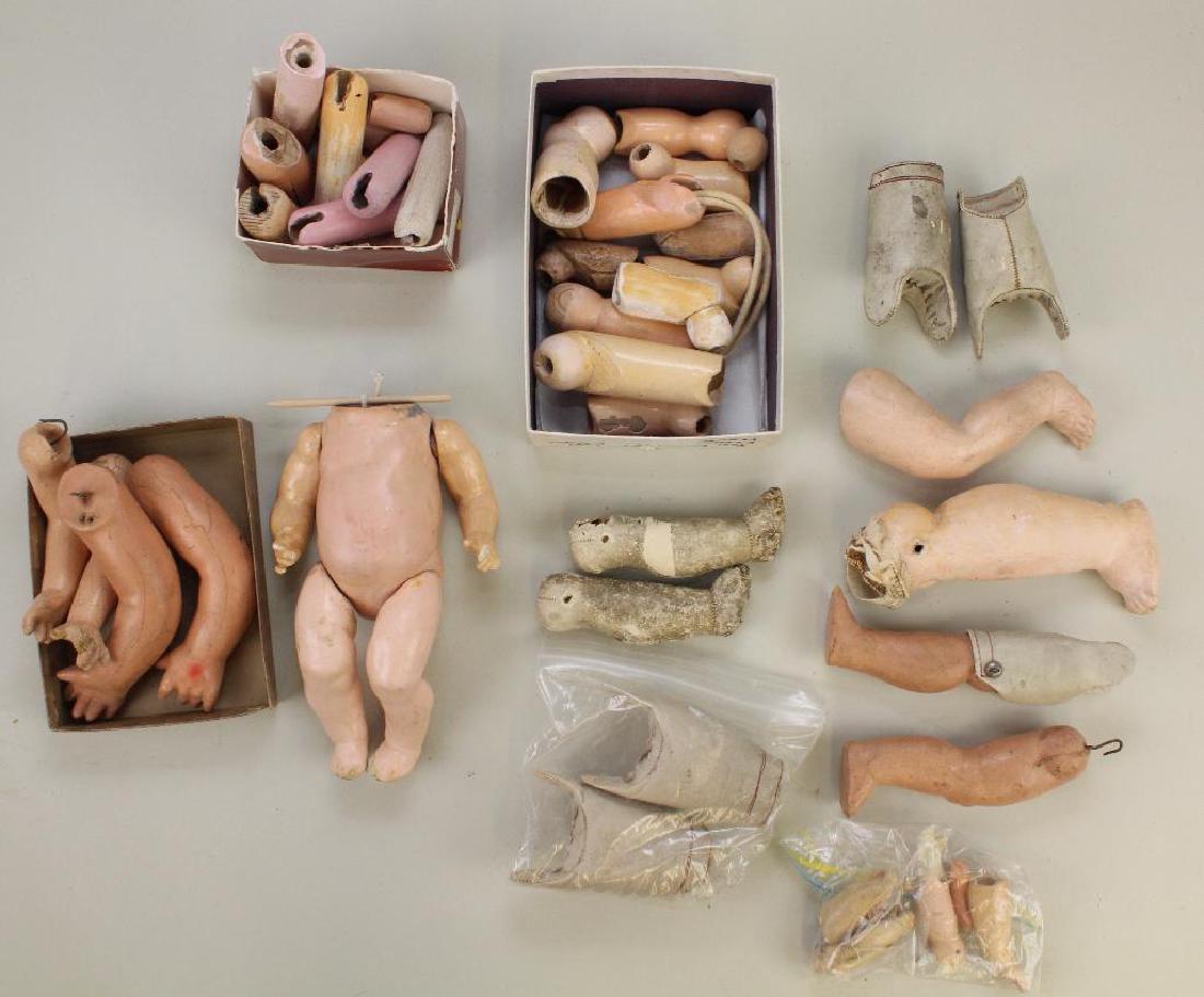 BODY PARTS - COMPLETE BODY & LOT OF ANTIQUE PAPIER (1 of 1)