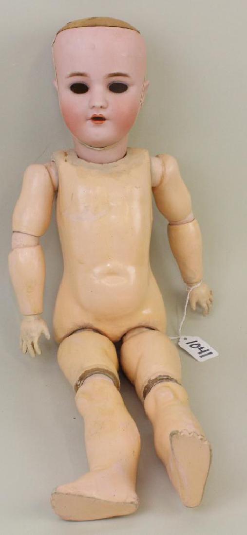 BODY PARTS - 21" GERMANY HEINRICH HANDWERCK SIMON &: NO eyes. Open mouth with NO teeth. Pierced ears. NO wig. Papier mache ball jointed body. NO clothing. Condition:kiln crack behind left ear otherwise nothing observed on bisque after careful examinatio