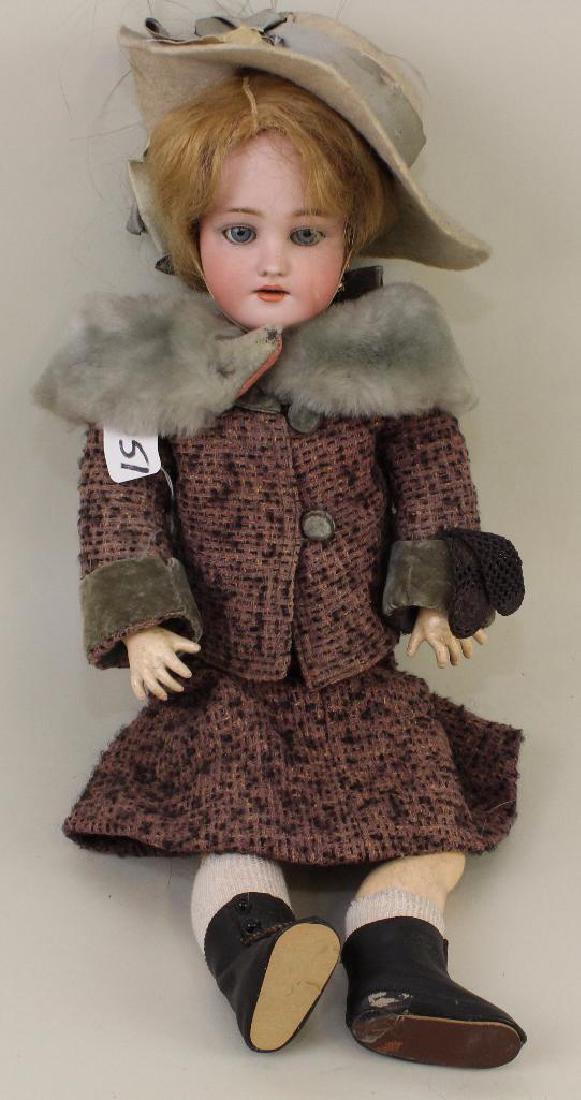 ANTIQUE BISQUE HEAD DOLL - 21" GERMANY HEINRICH (1 of 3)