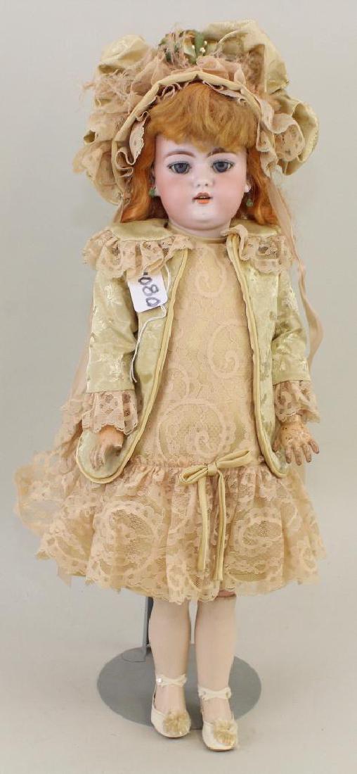 ANTIQUE BISQUE HEAD DOLL - 21" 1079 -  8 1/2 DEP . (1 of 4)