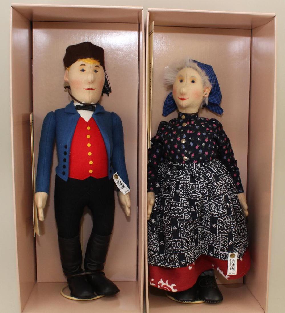 PAIR OF MIB STEIFF REPLICA DOLLS: PEASANT LADY & (1 of 1)
