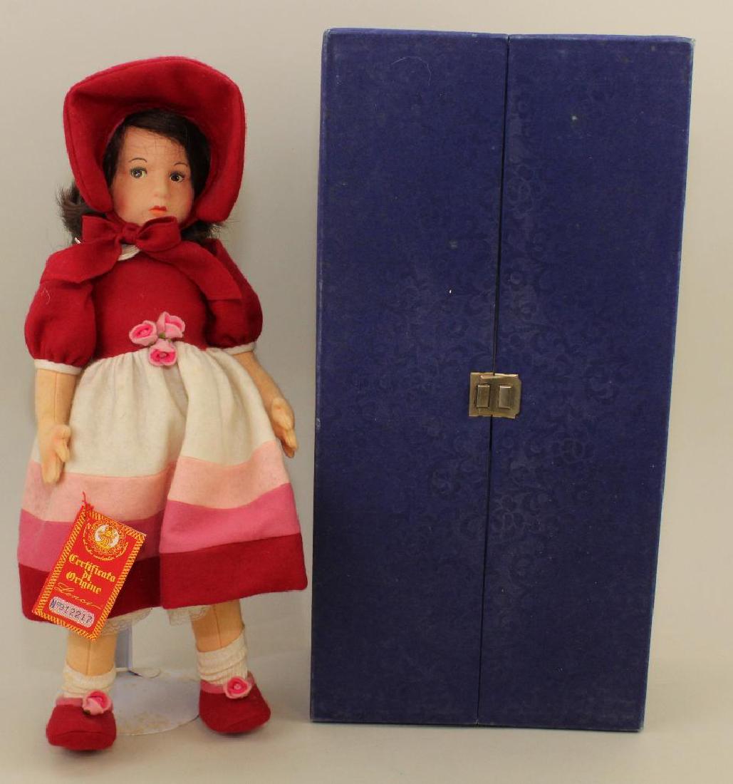 17" 1982 TAGGED LENCI "ELENA" DOLL IN ORIGINAL BOX.: Condition: minor surface soil on body. Age discoloration.
