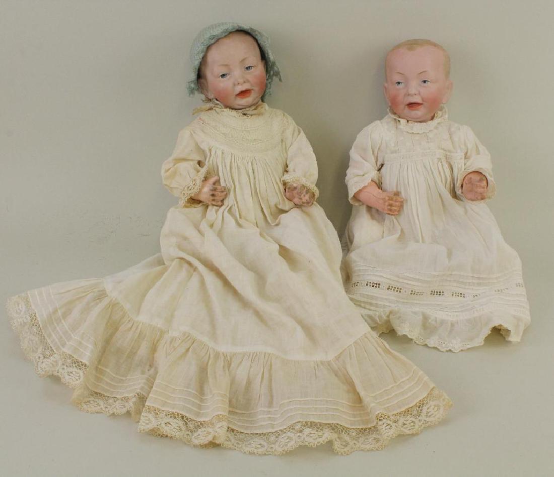 PAIR OF 14" 36 K * R 100 ANTIQUE SOLID DOME BISQUE HEAD (1 of 6)