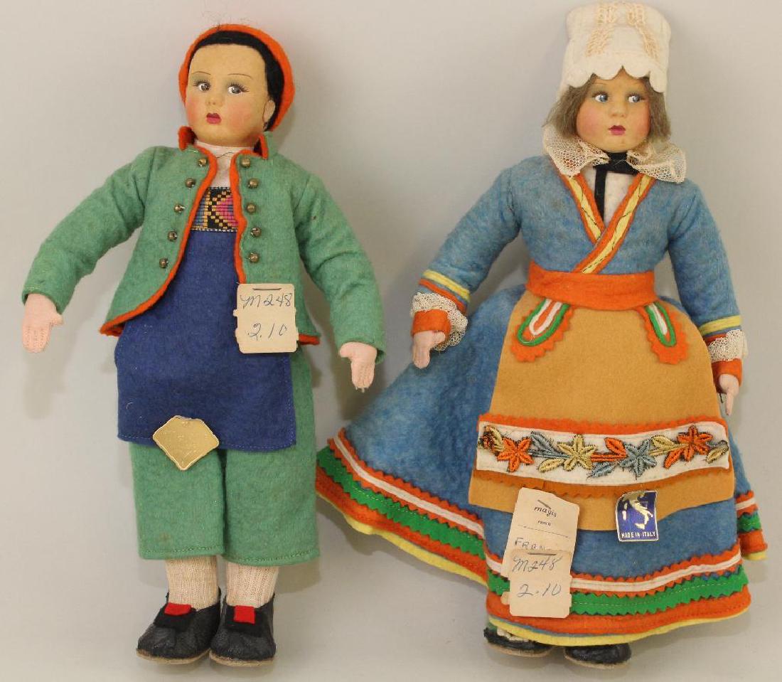 PAIR OF 10 1/2" TAGGED MAGIS ALL ORIGINAL ITALIAN FELT (1 of 2)