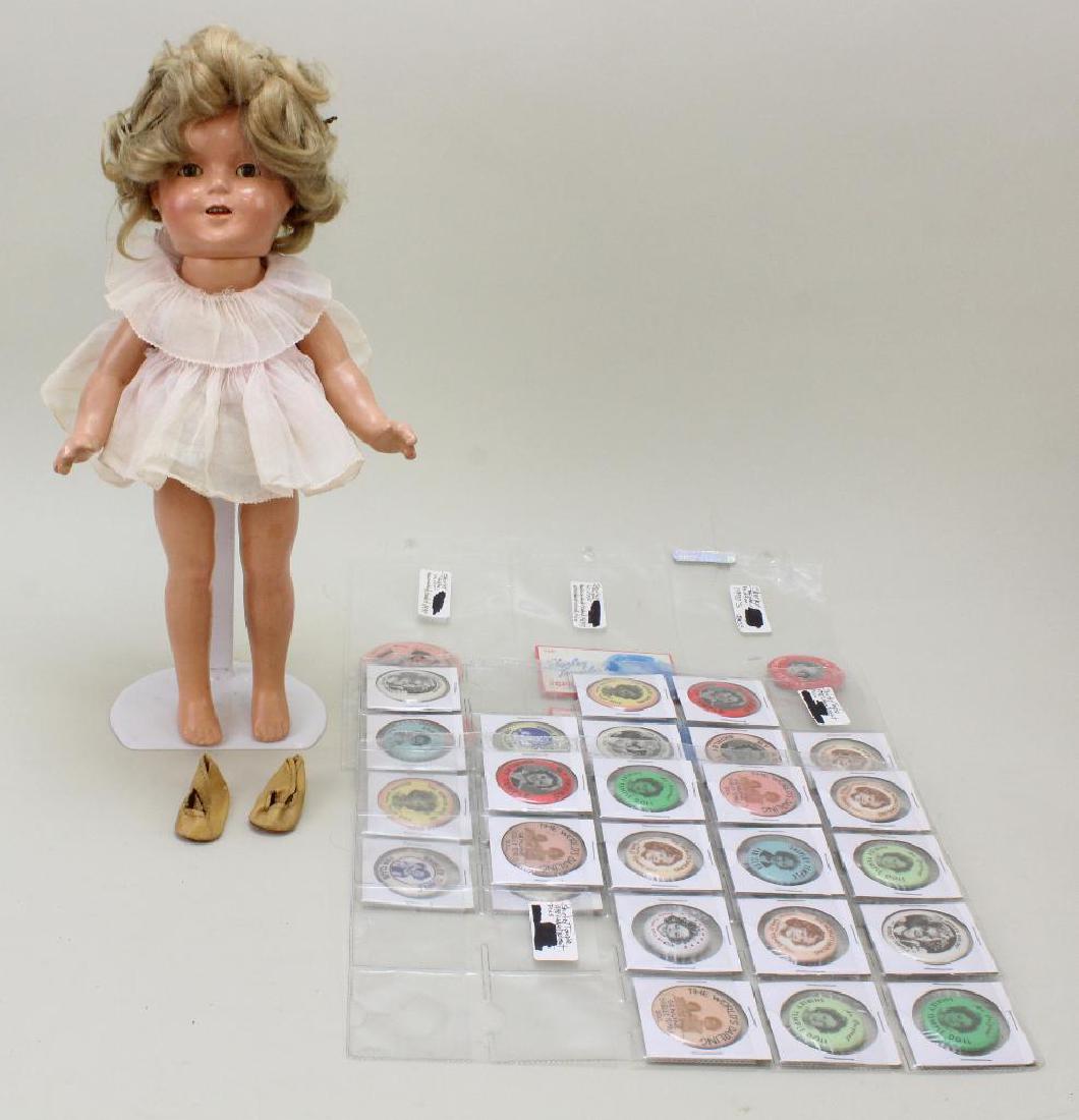 SHIRLEY TEMPLE LOT: 13" COMPOSITION DOLL; ORIGINAL & (1 of 6)