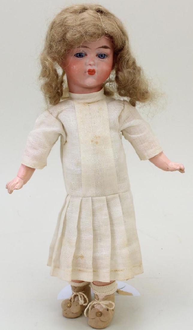 12"  F 3 SOLID DOME ANTIQUE BISQUE HEAD CHARACTER DOLL. (1 of 5)