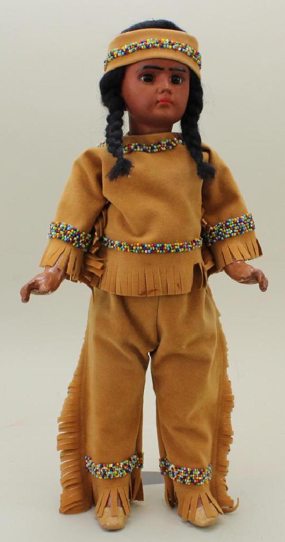 16"  244  ANTIQUE BISQUE BELTON HEAD NATIVE AMERICAN (1 of 4)