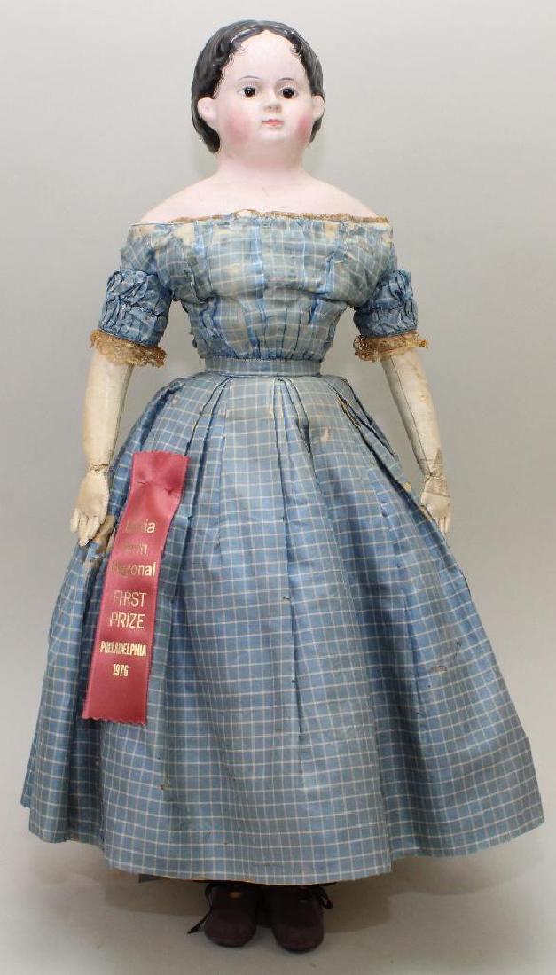 22"  1858 GREINER WITH GLASS EYES. (1 of 6)