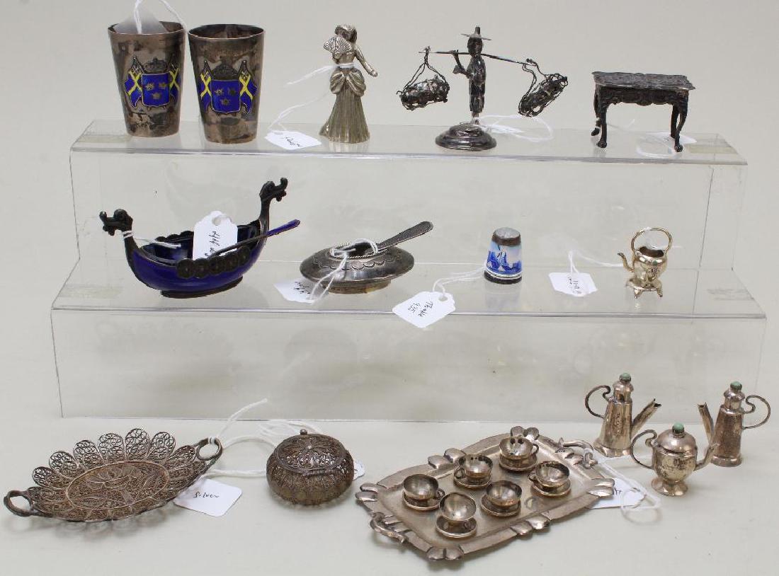 LOT OF SILVER MINIATURES. (1 of 1)