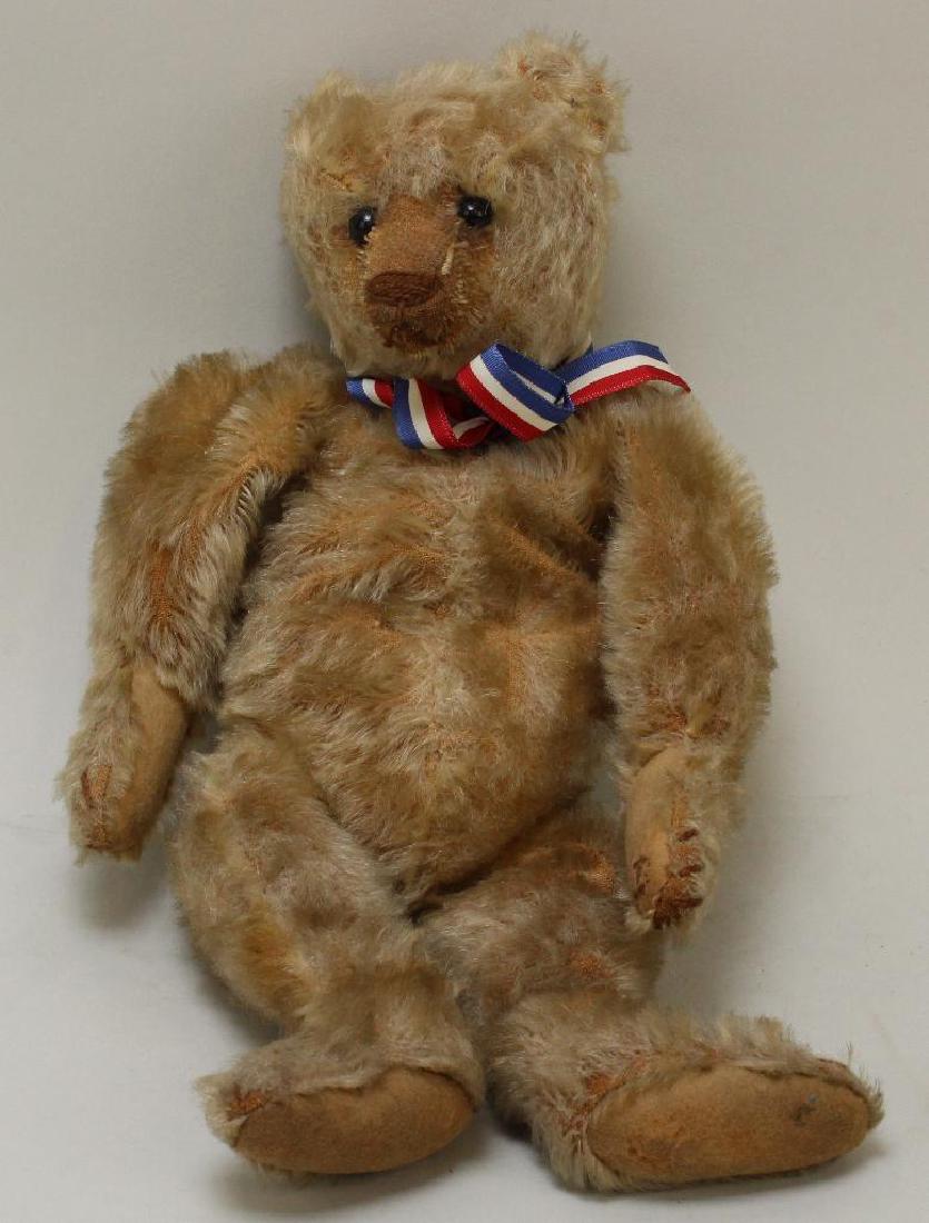 12 1/2" UNMARKED MOHAIR BEAR; 12 1/2" DOME. (1 of 5)