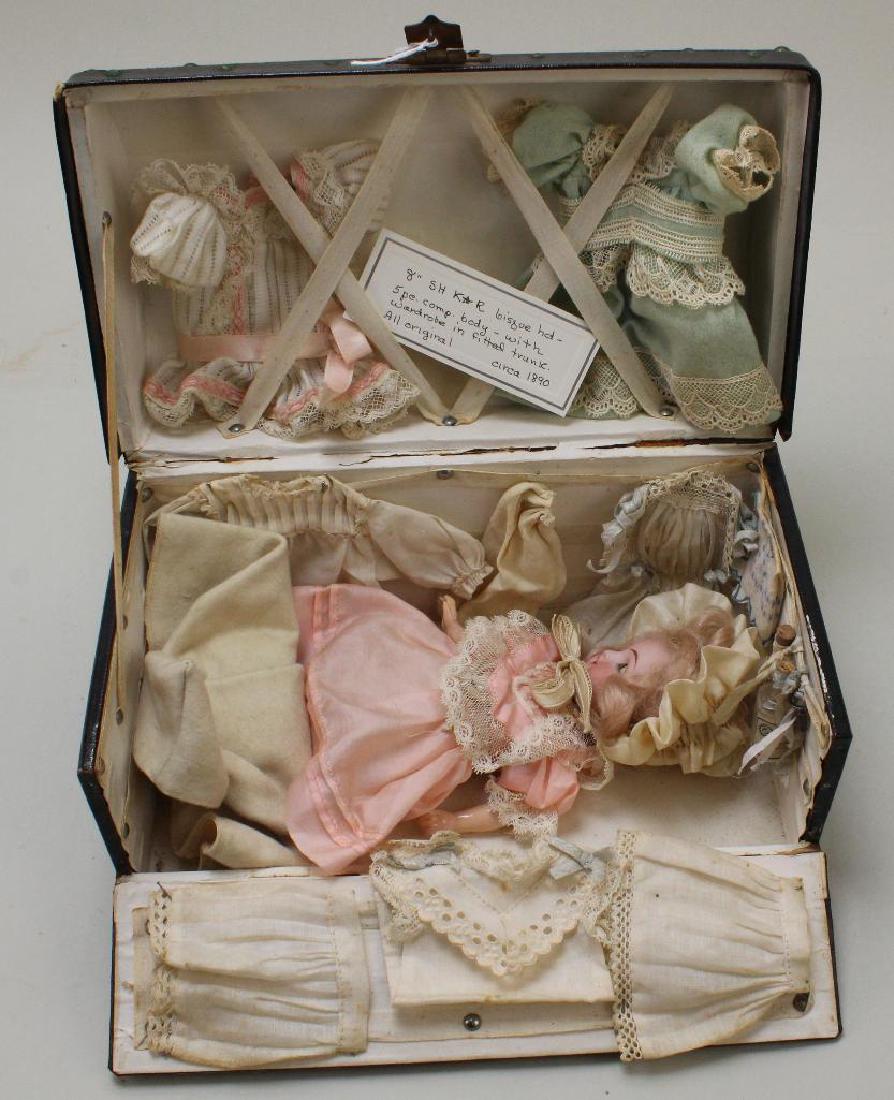 8" S & H  K * R 21 ANTIQUE BISQUE HEAD DOLL WITH (1 of 4)