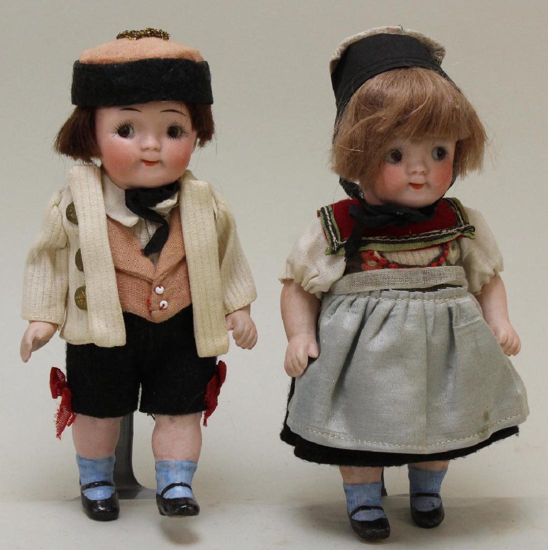 PAIR OF ALL ORIGINAL 5 1/2" 189 3/0 ANTIQUE ALL BISQUE (1 of 3)