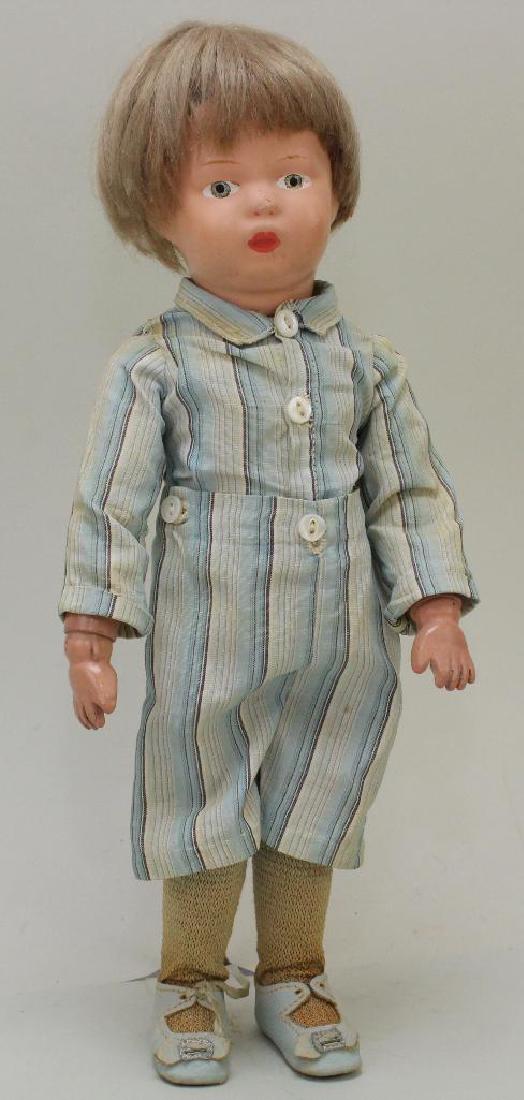 11 1/2'  SCHOENHUT MODEL NO. 107  WIGGED DOLL. (1 of 4)