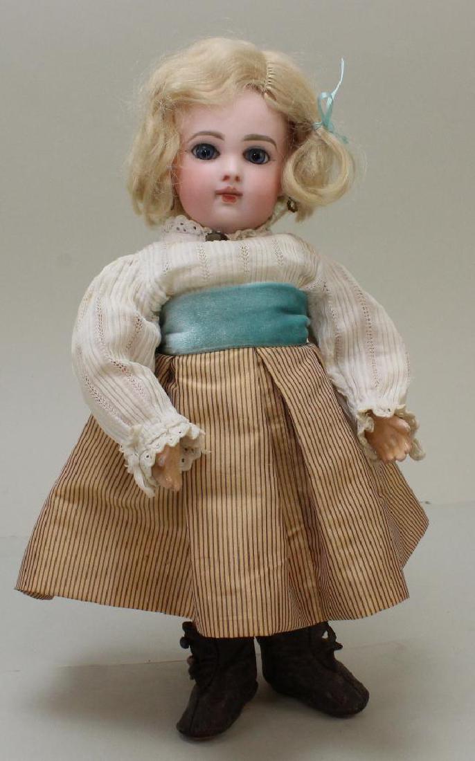 11" DEPOSE E 3 J  ANTIQUE BISQUE HEAD DOLL; 12" DOME. (1 of 7)