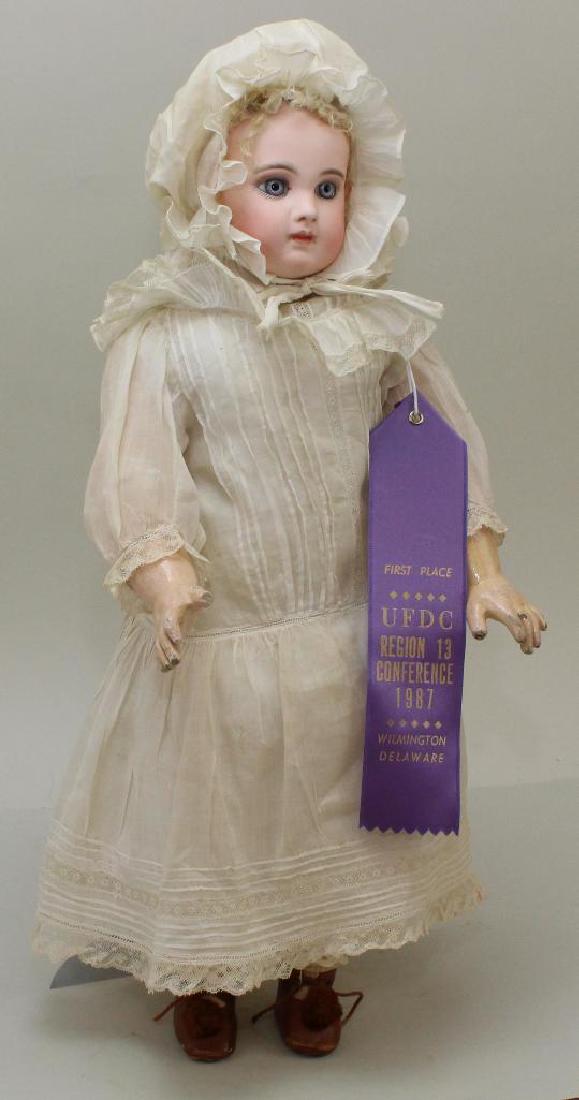 19"  EARLY JUMEAU MARKED 7 EJ  ANTIQUE BISQUE HEAD DOLL; (1 of 9)