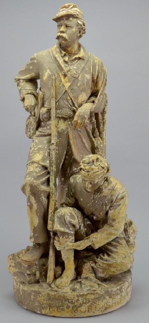 John Rogers Group: "One More Shot - 1865", 24.5"h x 11"w x 9.5"d