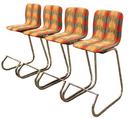 (4) Mid-Century Modern Bar stools